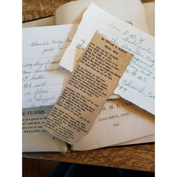 Kings Daughters Cookbook Domestic Echoes Antique 1897 3rd St Church Columbus OH - Picture 11 of 12